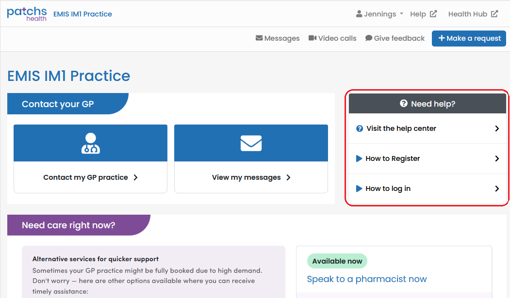 practice landing page patient view.png